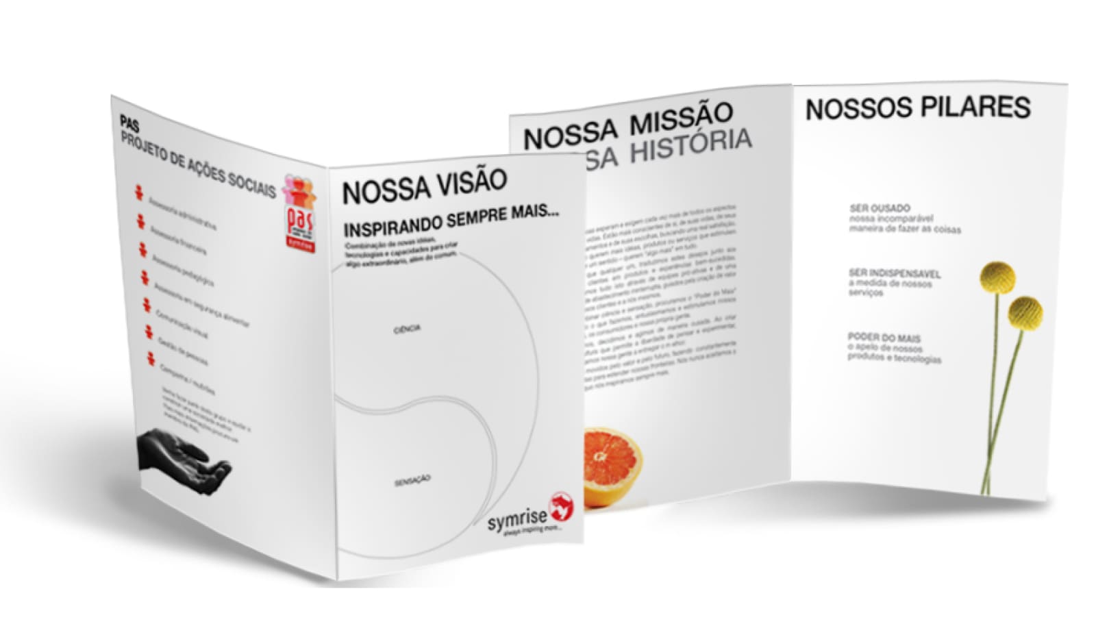Folders comunicação interna Symrise