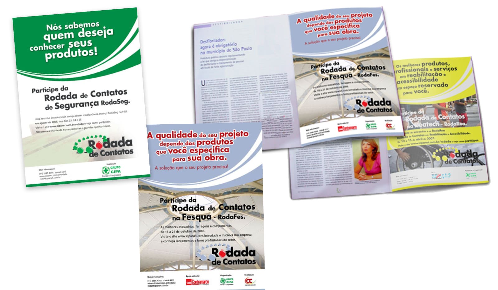 Peças promocionais Rodada de Contatos