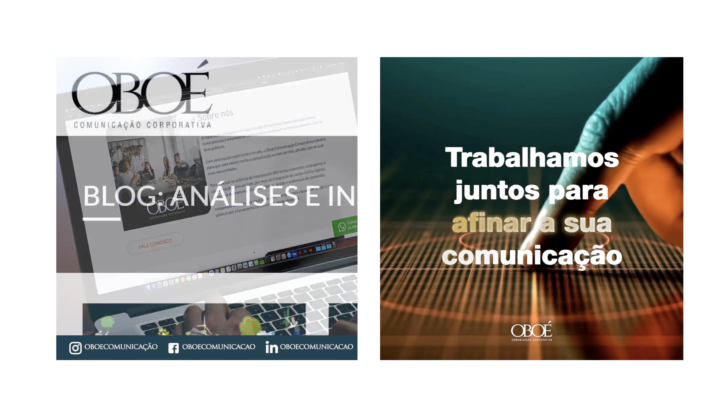 frame de vídeos oboé comunicação